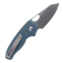 Three Rivers Manufacturing TRM Holier Nerd Folding Knife Blue 3D Titanium Magnacut Blade