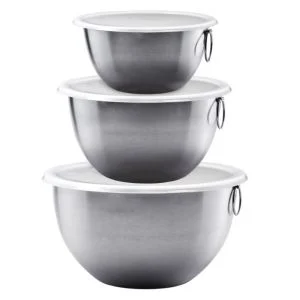 Tovolo Stainless Steel Mixing Bowls with Lids | Set of 3