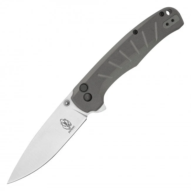 Trace - Button Lock Knife D2 Blade w/ G10 Handle (Multiple Colors Available)