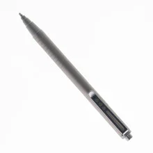 TwoSun Pen-57 Smooth Gray Titanium Slim 5.25" Push Button Ink Pen