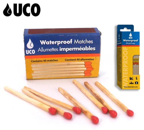 UCO Waterproof Matches - 4 Boxes of 40 Matches per Box - Matches Light Even After Being Submerged In Water - MT-WAT-4PK