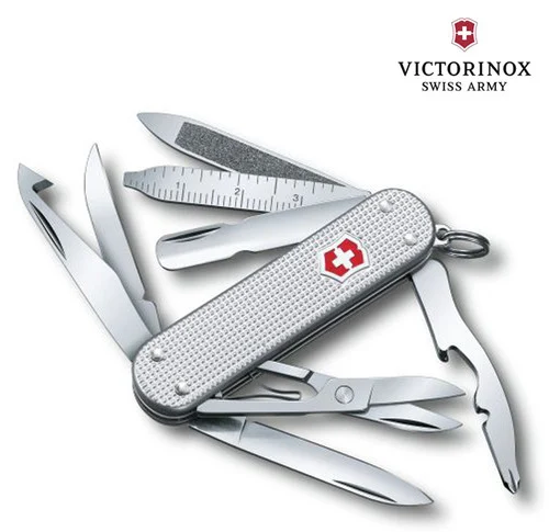 Victorinox Swiss Army MiniChamp 58mm (2.28") Silver ALOX Handle 0.6381.26-X2