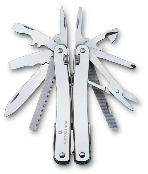 Victorinox Swiss Army SwissTool Spirit X Plus 105mm (4.13") w/Leather Pouch 3.0235.L