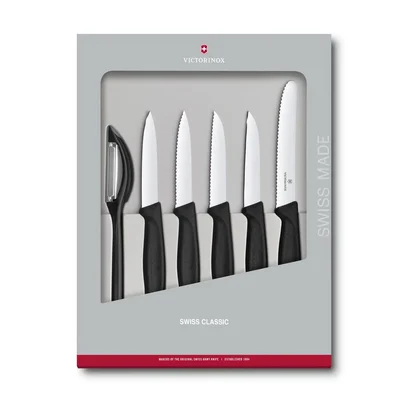 Victorinox Swiss Classic Paring Knife Set Black 6Pc (6.7113.6G)