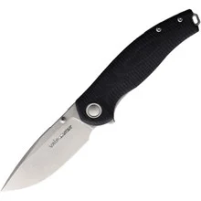Viper Vale Folding Knife Black Sculpted SureTouch Handle Magnacut Plain Edge Stonenwash Finish V6006GG