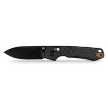 Vosteed Raccoon TiSlim Folding Knife Acid Washed Black Titanium Handle Cross Bar Lock Acid Washed S35VN Blade A4509