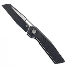 Vosteed Xeno Folding Knife Black Titanium Handle Vanax PVD & Satin Blade A3803