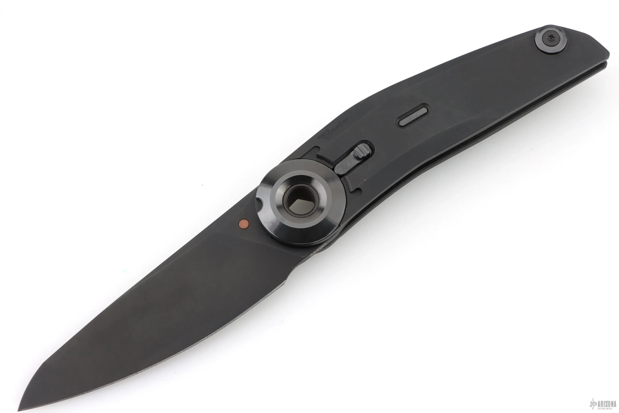 VULPEX Knives VK-TRON Double Detent Flipper - Black DLC Titanium