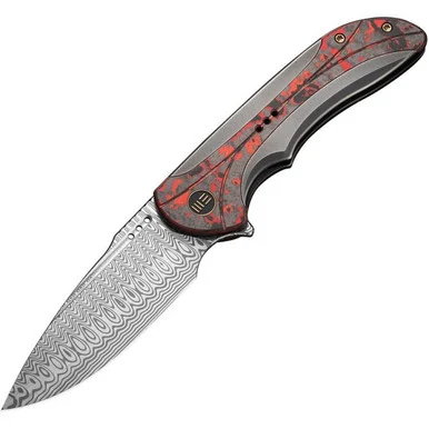 WE Knife Equivik - Lava Flow Titanium (3.48" Damascus) WE23020DS1