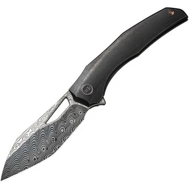 WE Knife Ignio Damascus - Black Titanium (3.30" Damascus) WE22042BDS1