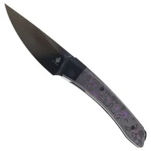 WMK Exclusive Kizer Momo Pocket Knife Polished DLC S45VN Blade Purple Haze Fat Carbon & Titanium Handle Ki4663E1