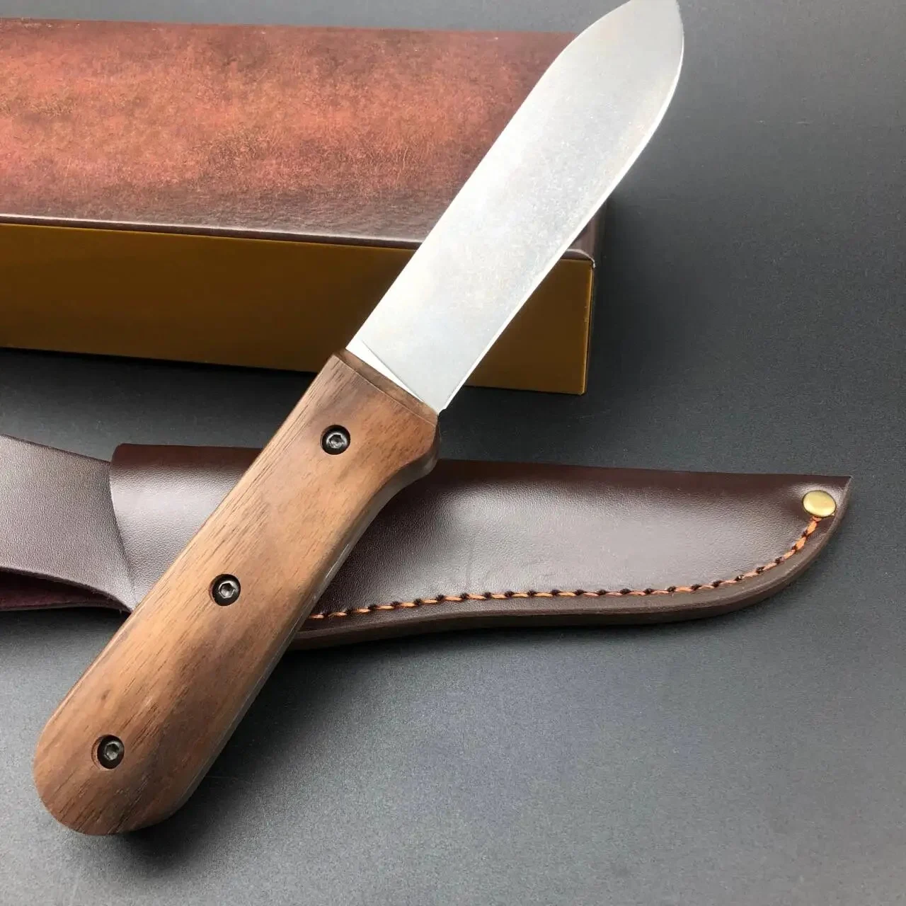 Wood Handle Fixed Blade Knife