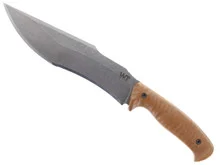 Work Tuff Gear Lanzeta-C II Fixed Blade Knife Brown Rugged G10 Handle K329 Plain Darkwash Blade ODG Kydex Sheath