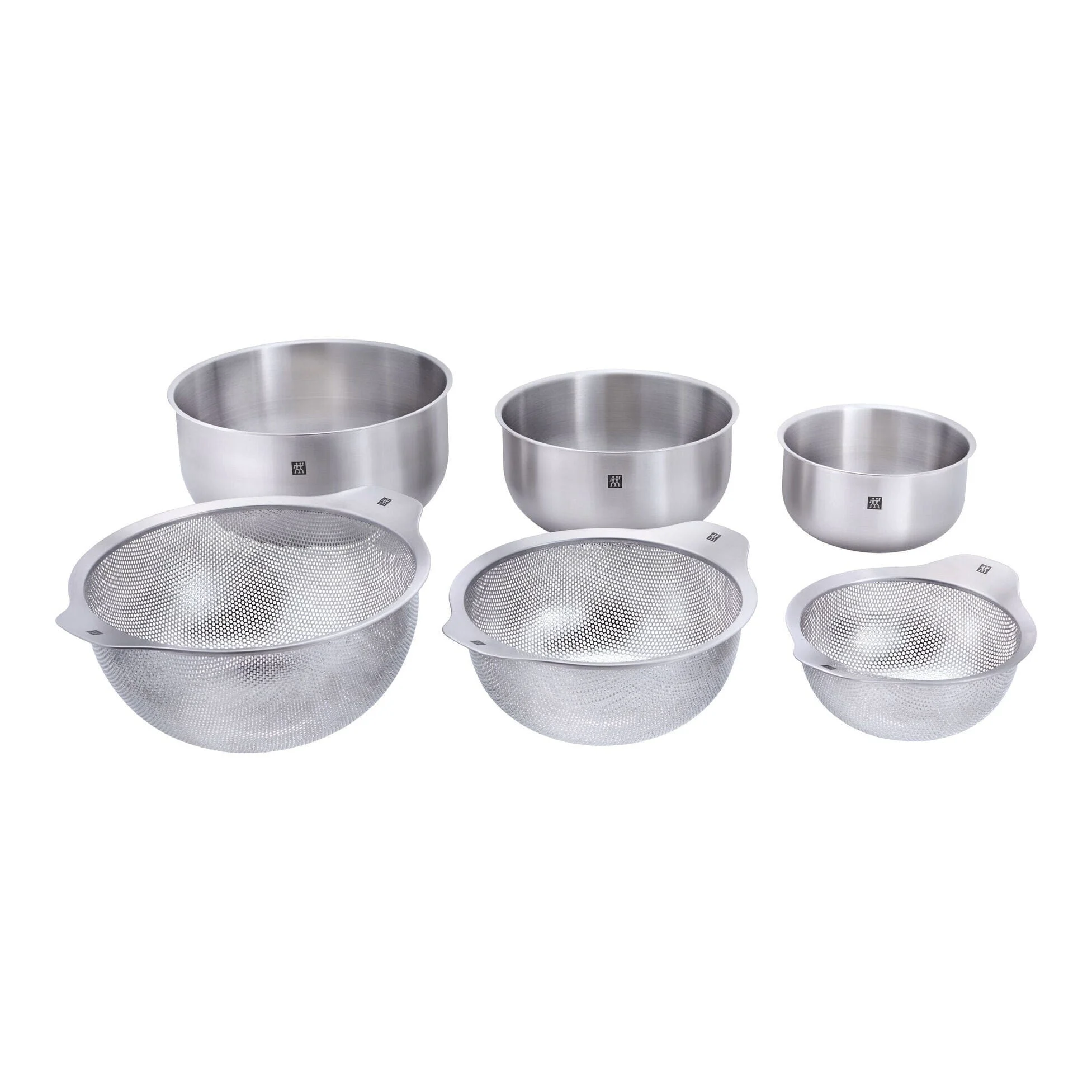 Zwilling 6-Piece Stainless Steel Nesting Bowl and Strainer Set
