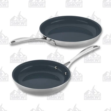 Zwilling J.A. Henckels Clad CFX 2-PC Stainless Steel Ceramic Nonstick Fry Pan Set 1017255